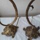 2 lampes en bronze et verre