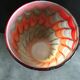 Vase in art verrerie blown glass polychrome mouth 24.5 cm
