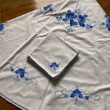 Embroidered tablecloth and towels
