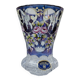 Vase en cristal de Bohème, décor floral peint et émaillé