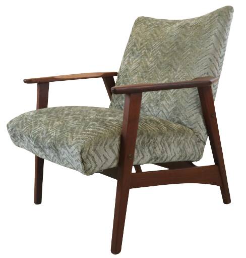 Fauteuil en teck vintage du milieu du siècle