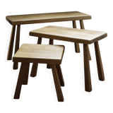 Set of Brutalist nesting tables