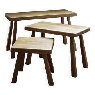 Set of Brutalist nesting tables