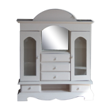 Antique wooden doll cabinet