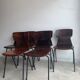 Lot de 6 chaises en bois de rose Eromes