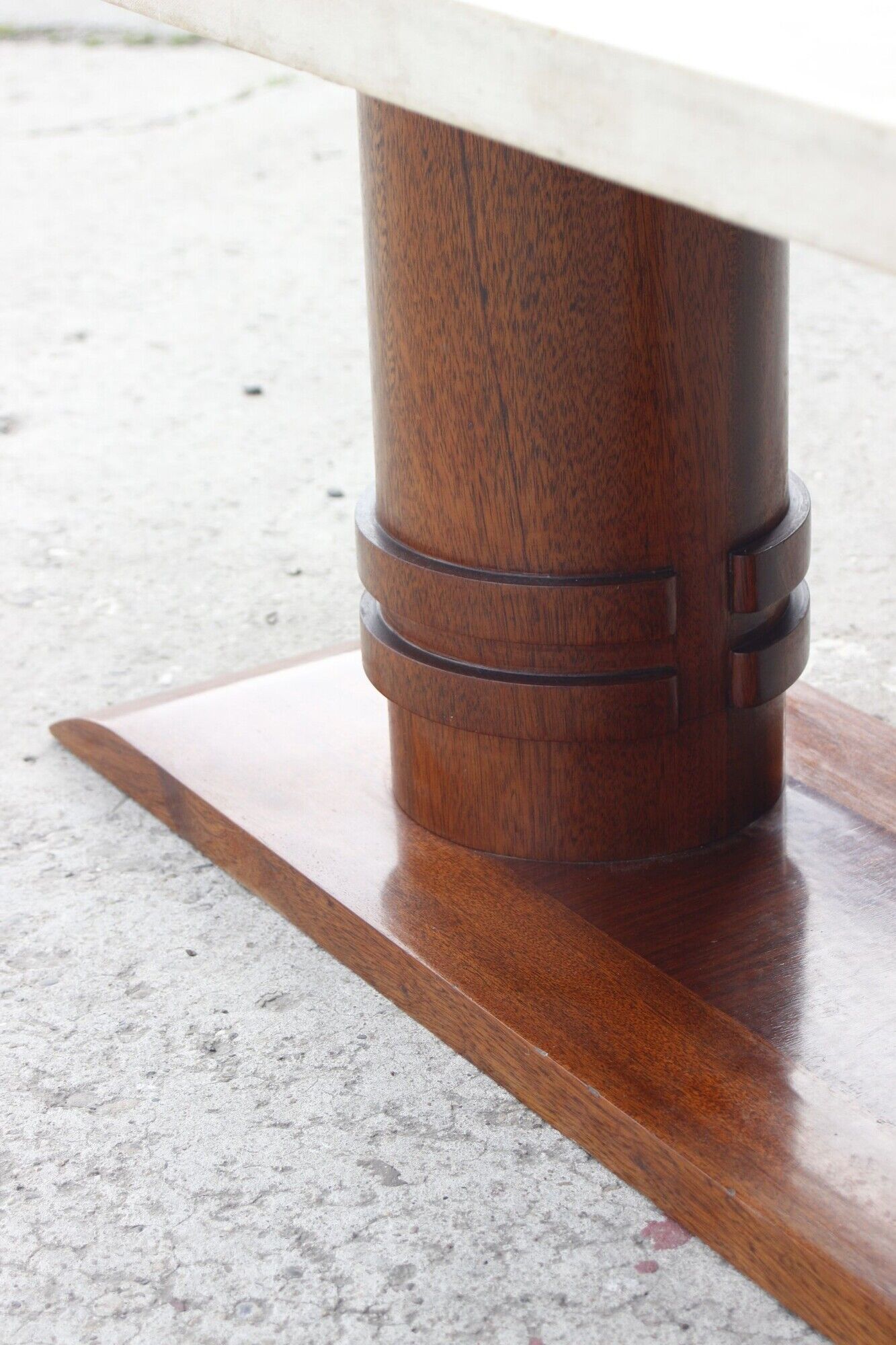 Coffee table in wood and parchment, France, 1930s