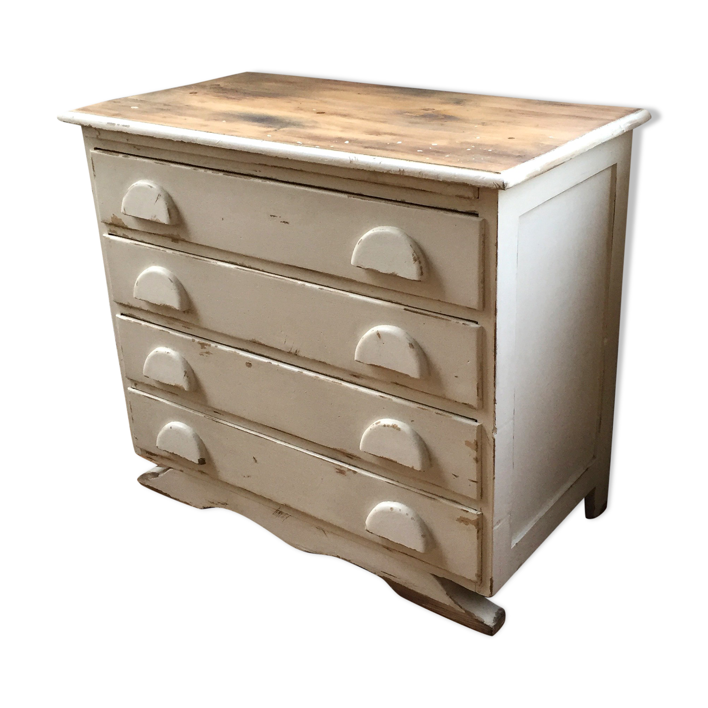 Commode ancienne blanche de métier