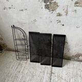 Black metal string shelf