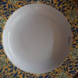 6 assiettes creuses Cacharel décor floral jaune et bleu