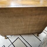 Scrétaire commode galbé marqueté