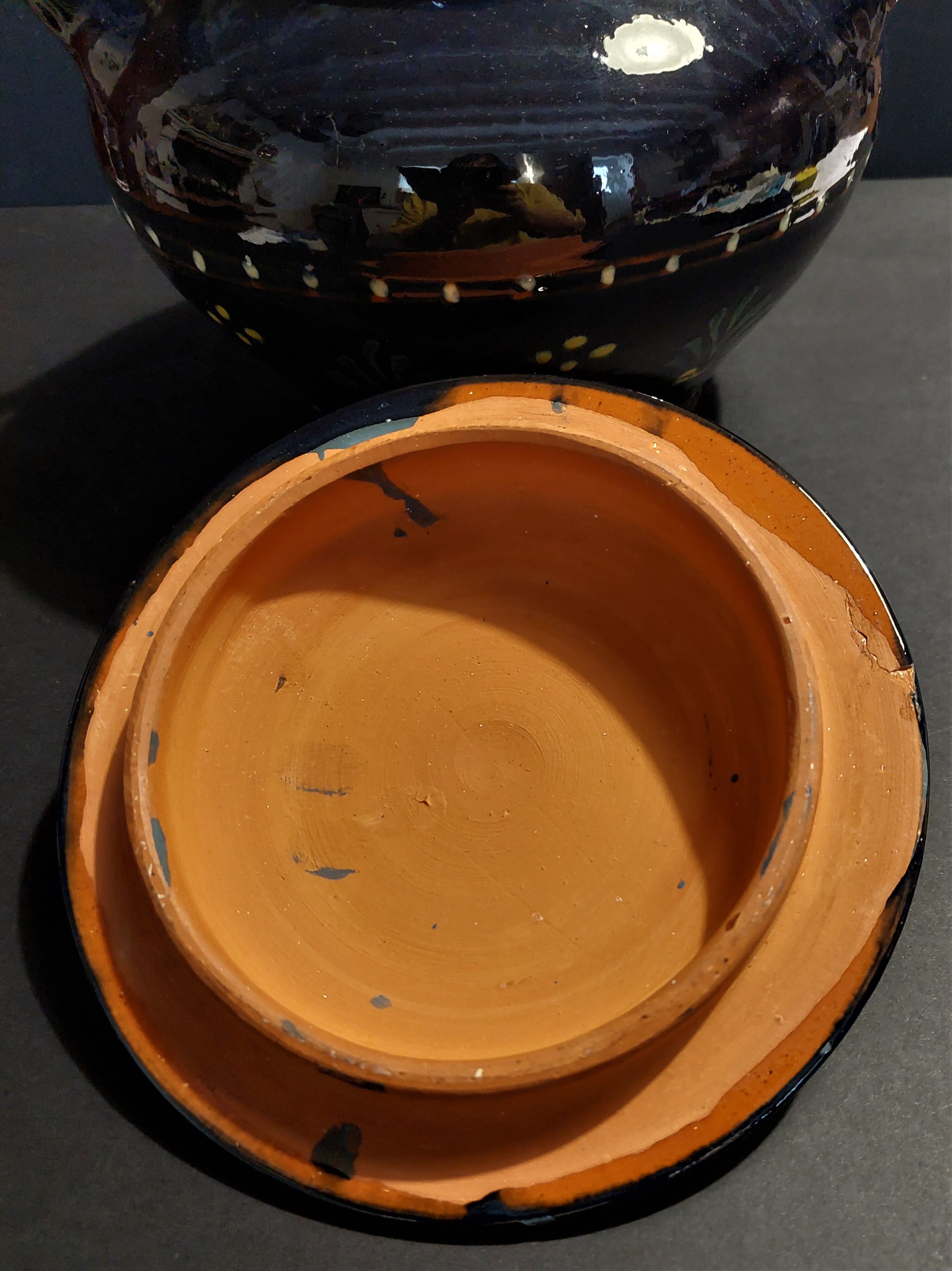 Soupière terre cuite vernissée Alsace