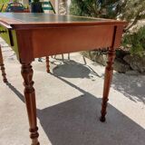 Desk green leather top