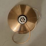 Mid-century Scandinavian pendant light in pink chrome metal, 1970s design