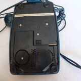 old blue phone with keys