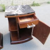 Pair of art deco bedside tables of the 30s
