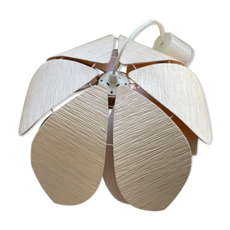 Suspension lampshade pale pink lotus flowers