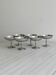 6 vintage silver metal bowls