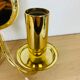 Pair of brass wall lamps Hollywood Regency Je Fassung
