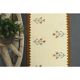 1970s Turkish Oushak Handmade Wool Cotton Beige Runner 71x283