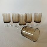 6 Luminarc Sweden liqueur glasses / Smoked Cavalier