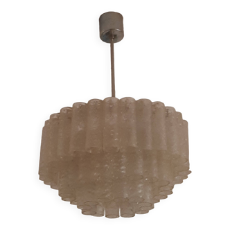 chandelier year 70 Germany (Doria?) frosted glass tubes