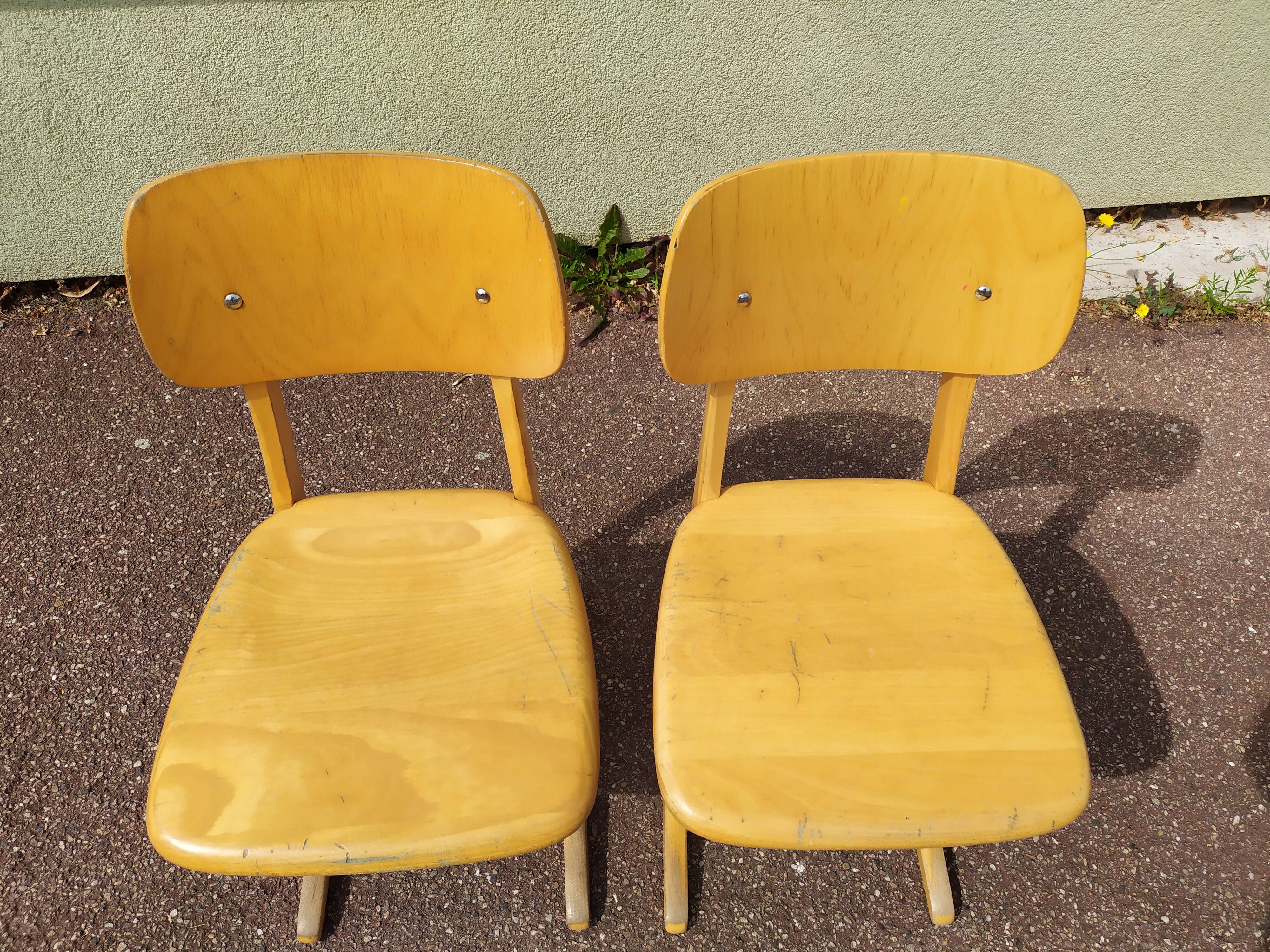 Lot of 2 Casala children's chairs - vintage