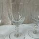 3 glass-cut pent foot glasses