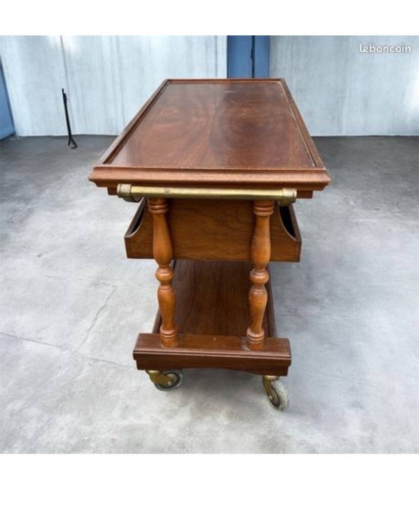 Luxury Service Trolley NÉODYS Lyon – Solid Wood & Brass