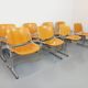 Suite of 4 vintage Giancarlo Piretti benches for Castelli in wood and aluminum