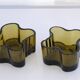 Pair of glass tealight holders from Iittala 1960