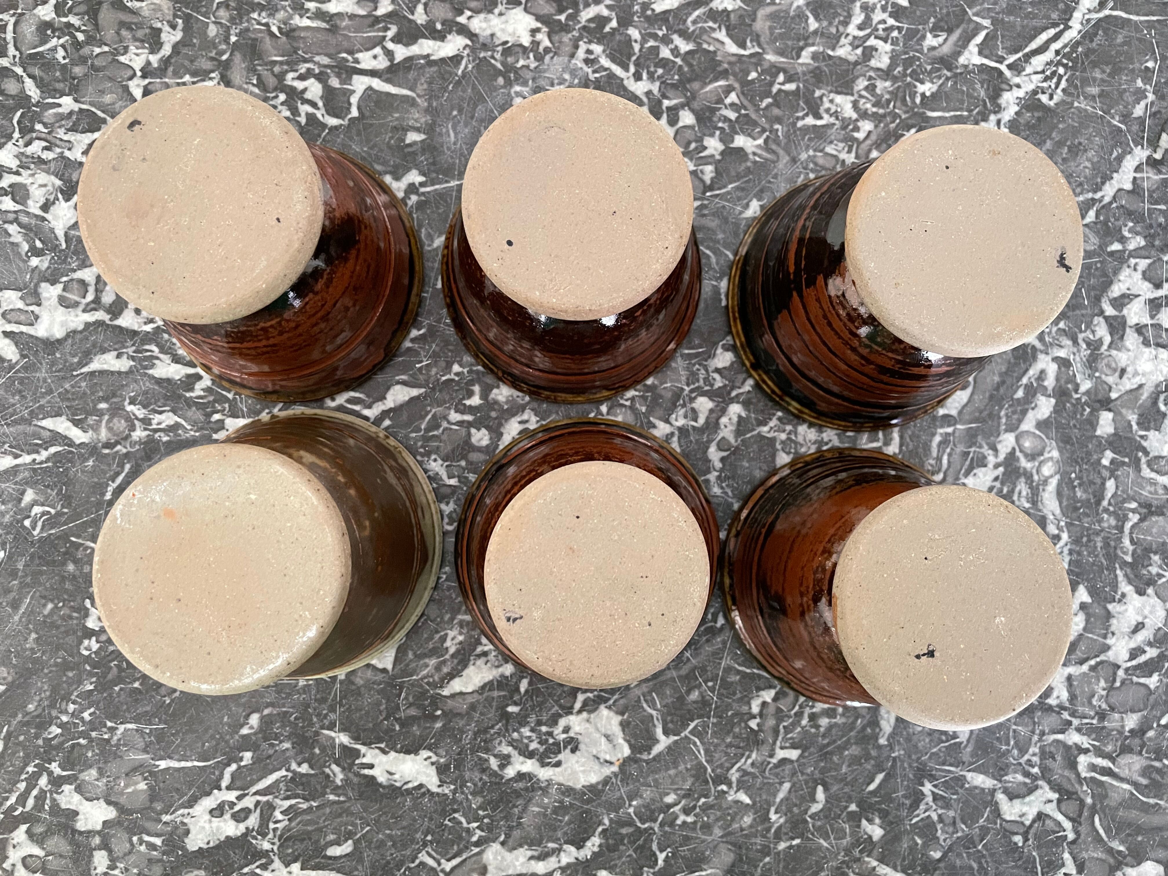 Pyrite stoneware coffee cups La Borne