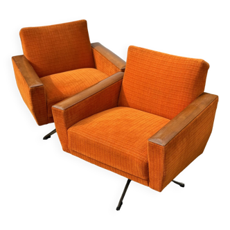 Pair of vintage Tatra swivel chairs