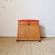 Vintage fisherman’s chest – Work stool with faux leather seat