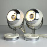 Mid-century white desk lamps, 1960s, set of 2