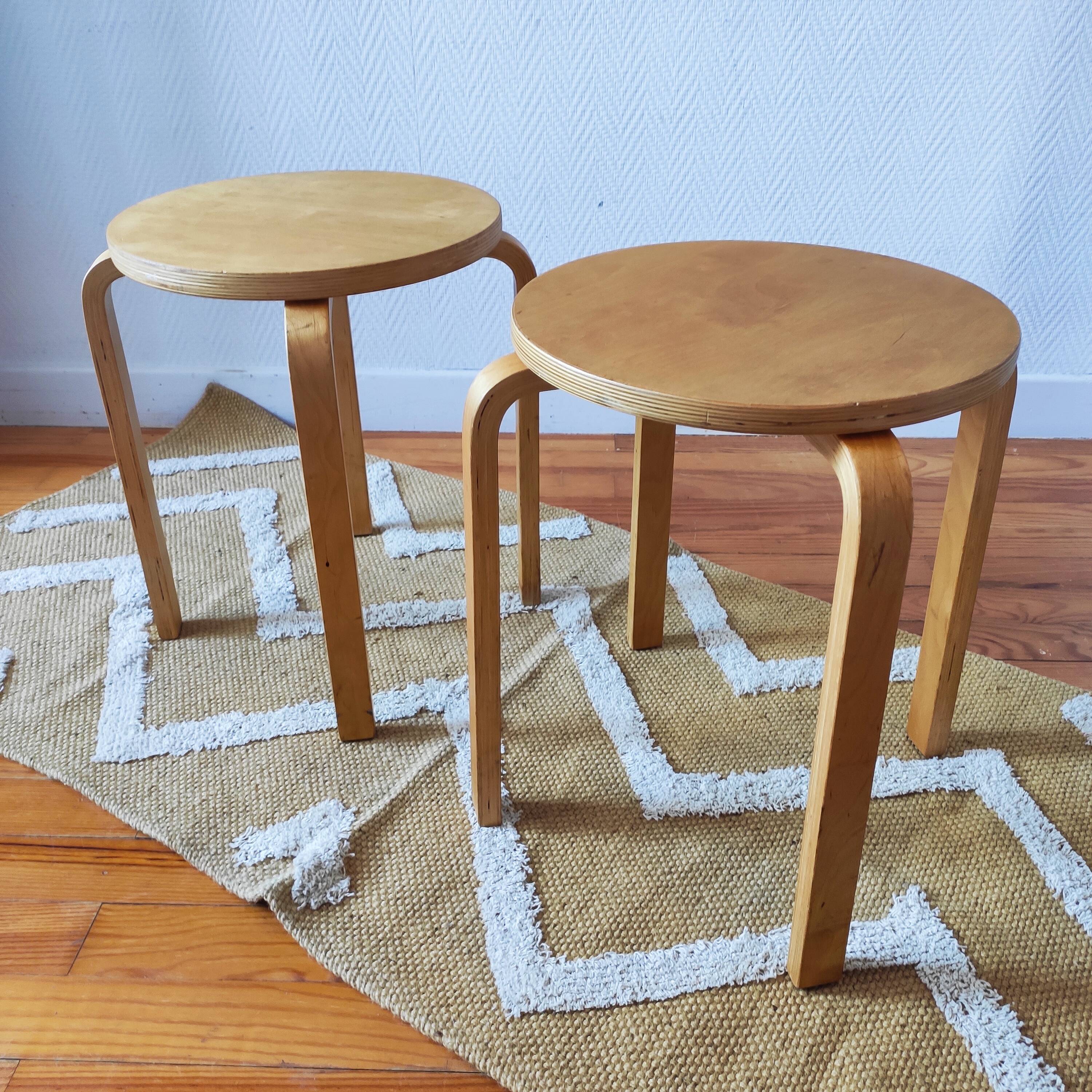 Paire de tabourets IKEA Frosta, 1990