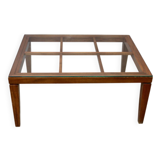 Table basse dessus verre