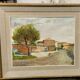 Guido hanset (1910-1992) watercolor on paper view of genoa ? 1968 signed