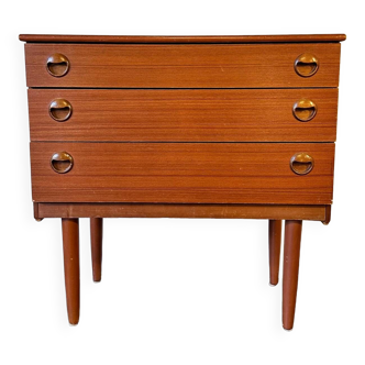 Commode à tiroirs vintage en teck, 1970