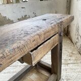 Solid oak console workbench 220cm