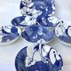 Lot de 6 petites assiettes creuses Tiki