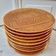 Set of 10 dessert plates Gien model Bamboo 70s