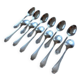 Set of 12 dessert spoons, Pompadour model, Christofle Goldsmiths