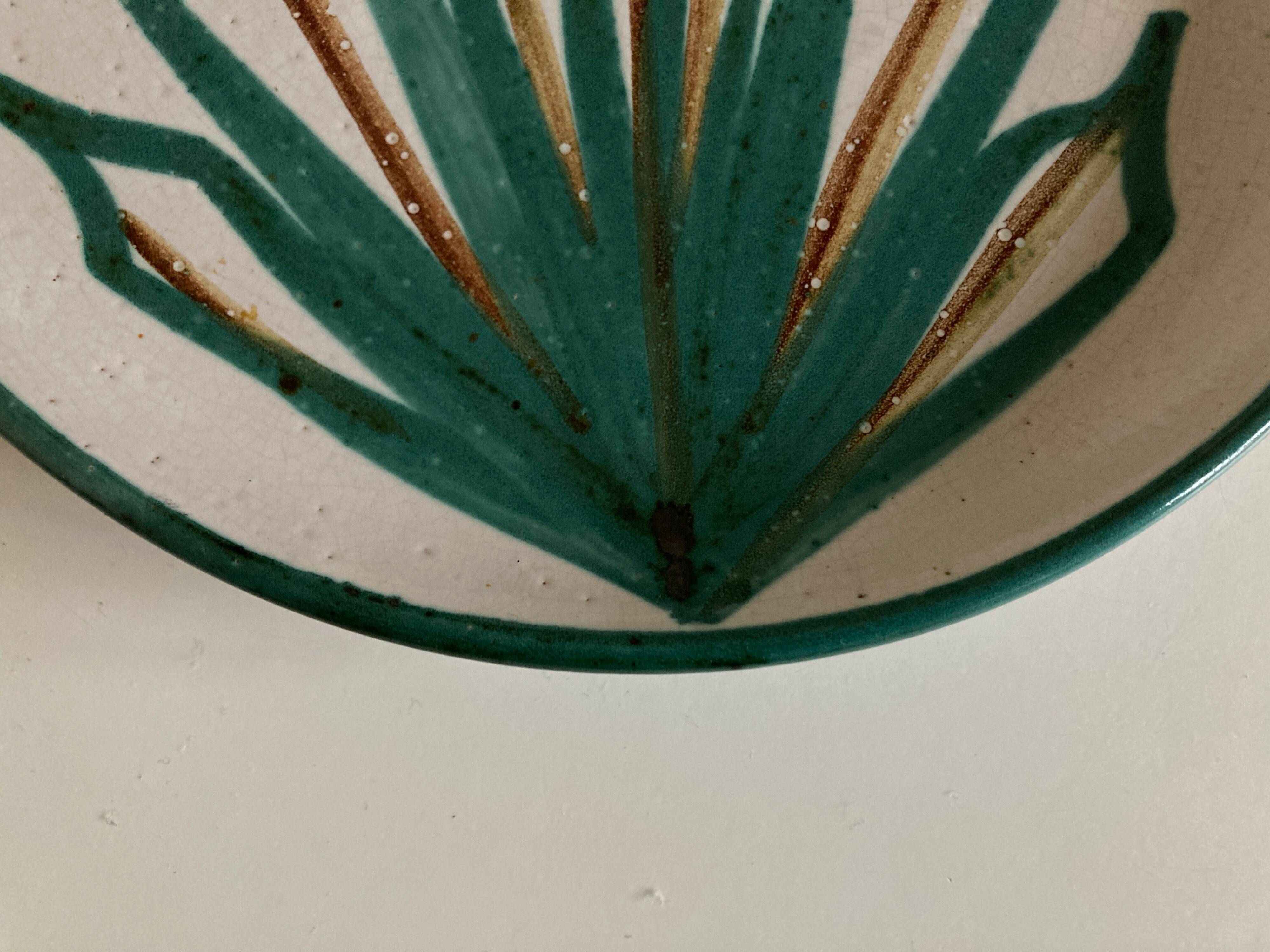 Plate signed PICAULT 1950 Vallauris