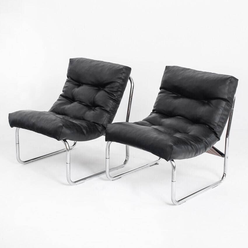 Pair of Pixi armchairs by Gillis Lundgren for IKEA. Sweden, 1970s