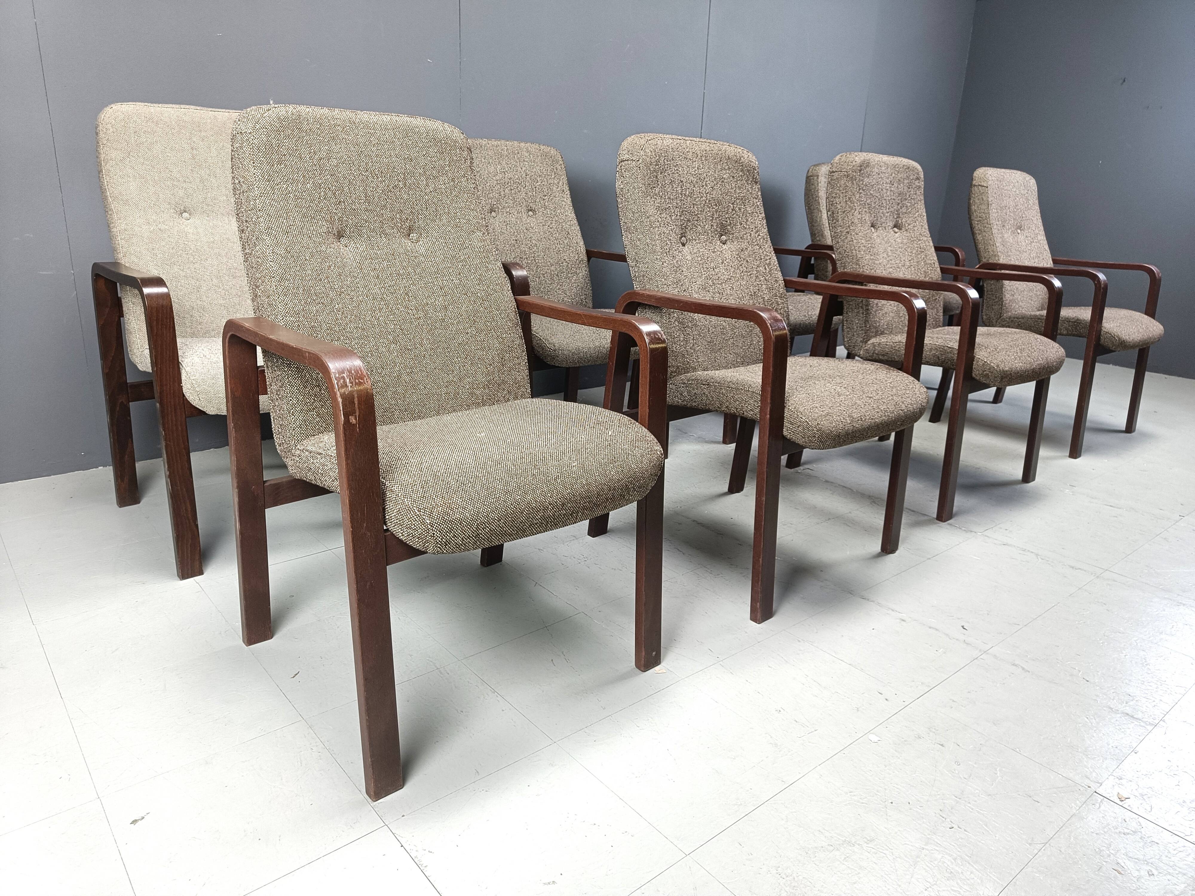 Vintage bentwood dining chairs set of 8 - 1993