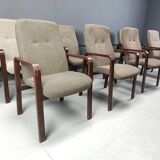 Lot de 8 chaises de salle à manger vintage en bois courbé - 1993