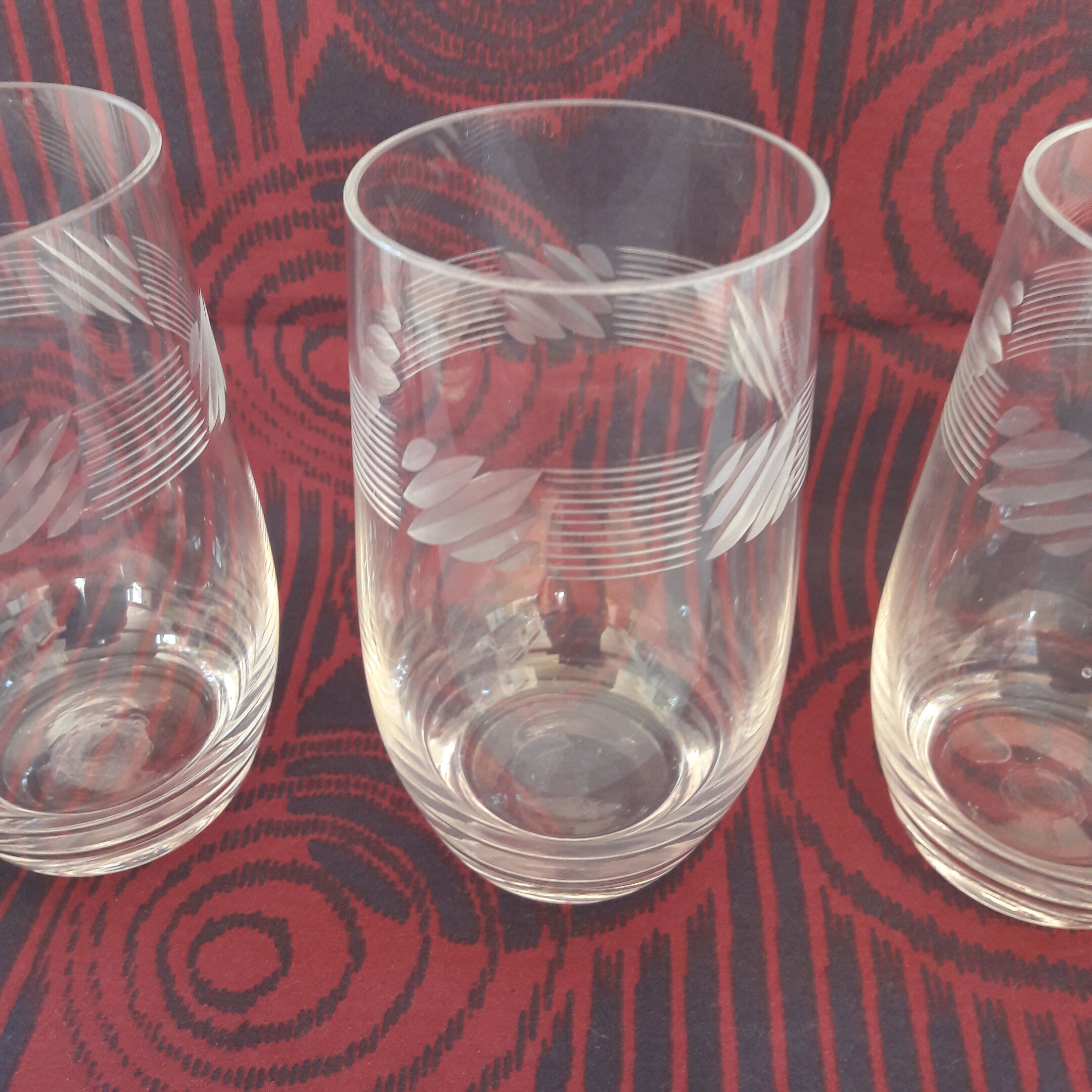 Set of 4 art deco water glasses