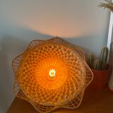 Wall lamp in natural fiber