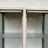 Old glass medical cabinet
