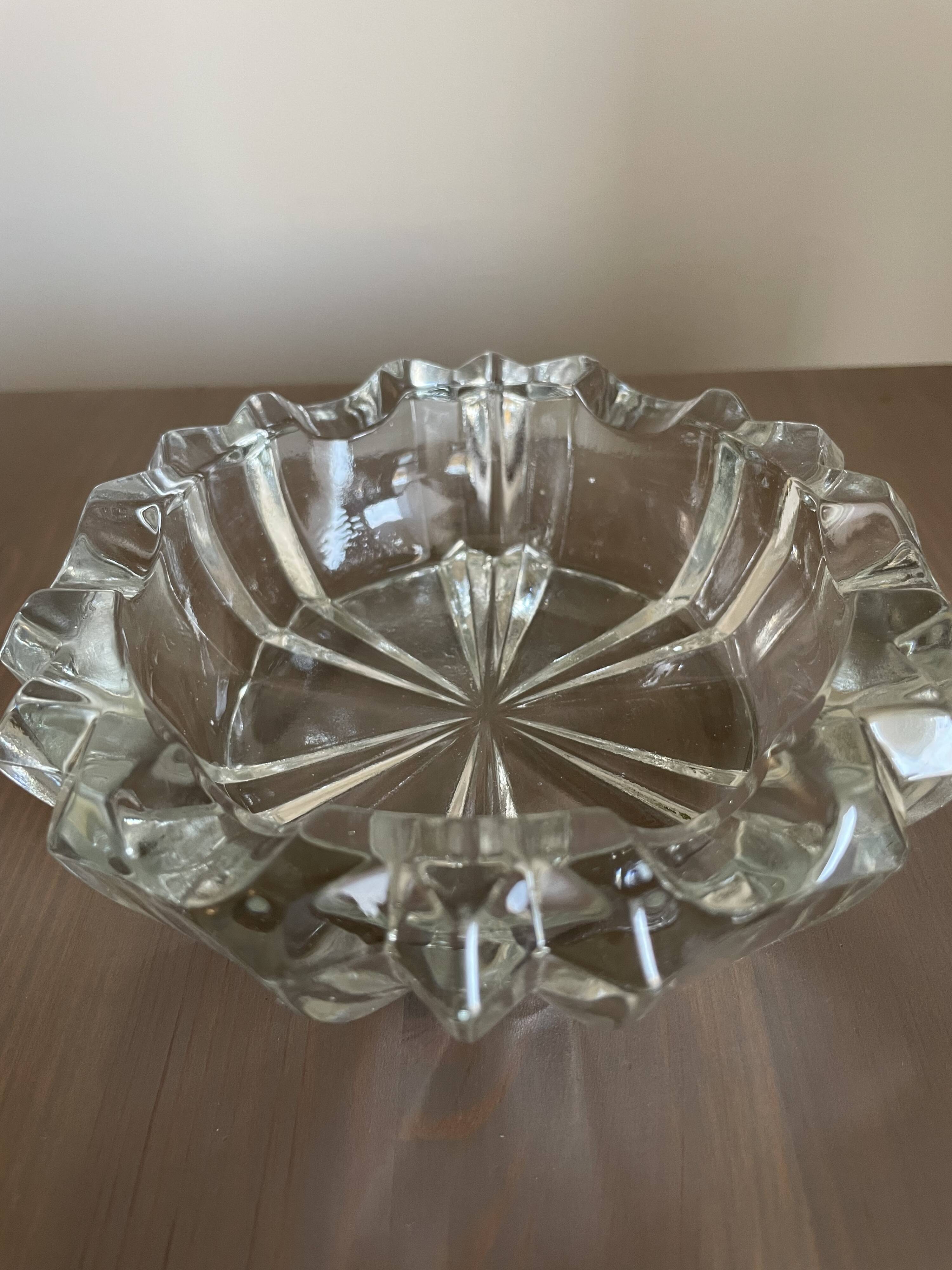 Antique glass ashtray